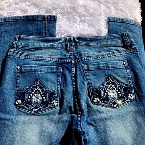 White House Black Market Embellished Bootcut Jeans